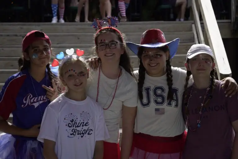Southmont students dressed up together for a camp theme night
