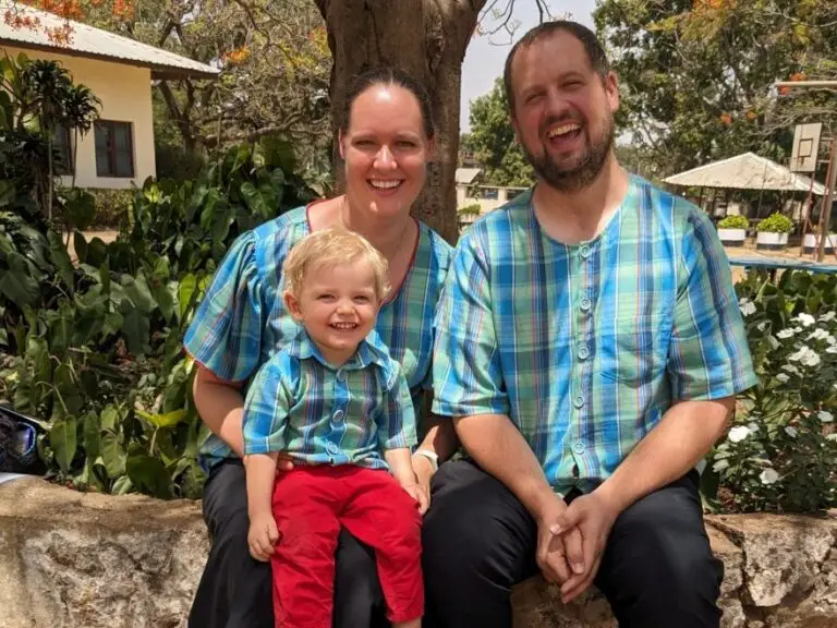 Kevin and Kate Burnett with their son