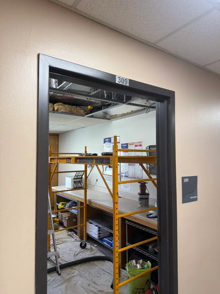 New HVAC being installed for the kitchen.